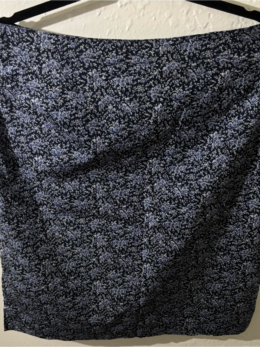 GAP Navy and Light Blue Floral Pencil Skirt